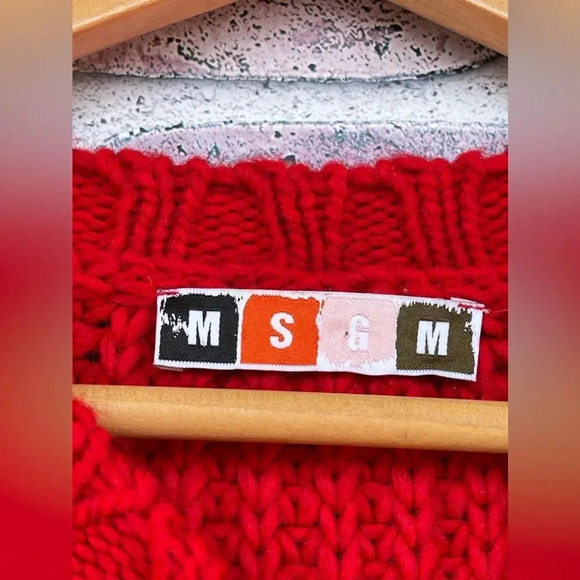 MSGM chunky wool blend Striped Sweater small - Picture 5 of 9